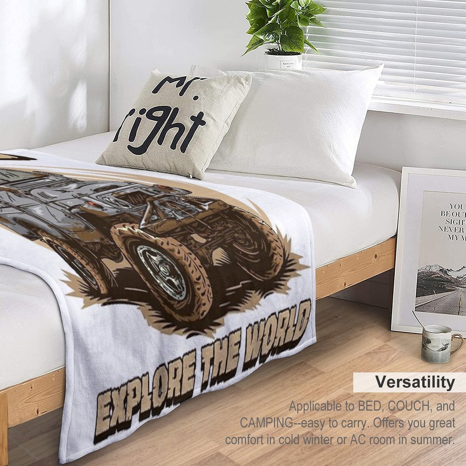 Toyota Land Cruiser FJ45 Pickup Velvety-soft Throw Blanket