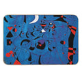 Joan Miro Red Shapes on Blue  Dirt-Trapping Bath Mat