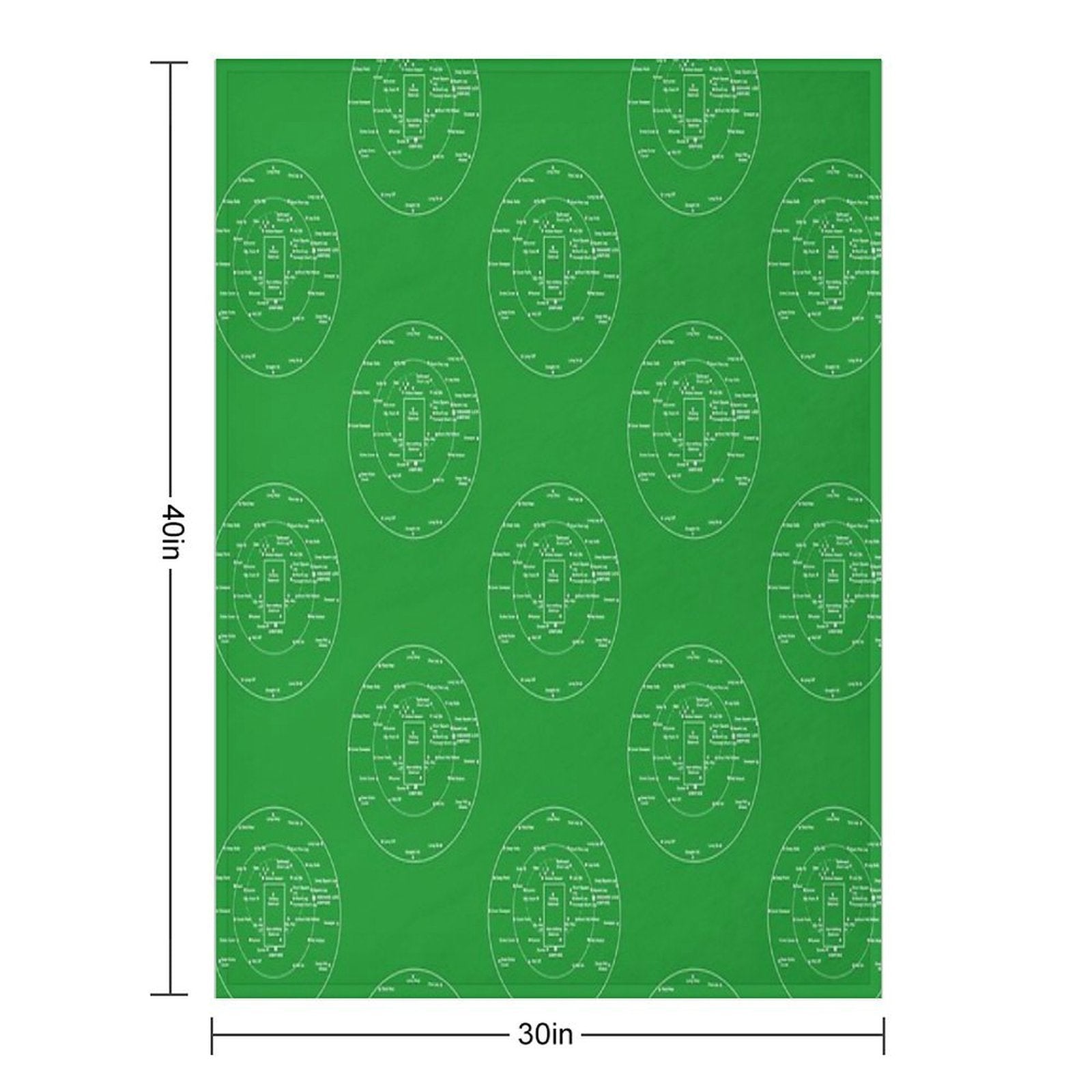 CRICKET PITCH POSITIONS- Fielding Positions Diagram Comfort Throw Blanket