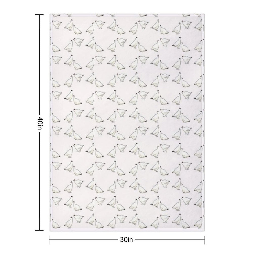 Rock Ptarmigan Pack Plush Throw Blanket
