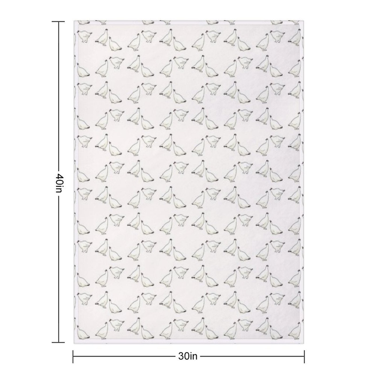 Rock Ptarmigan Pack Plush Throw Blanket