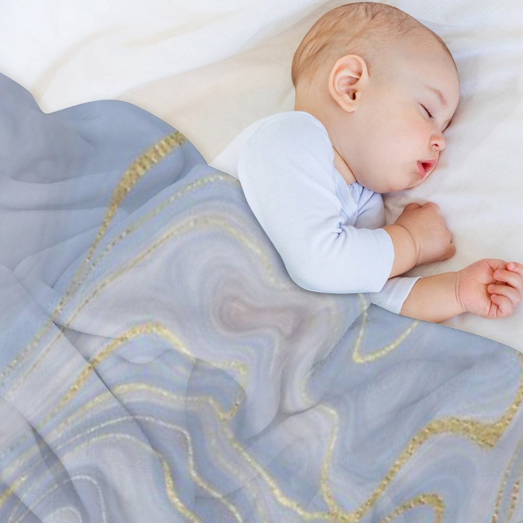 Blue Marble Swirls Versatility Throw Blanket