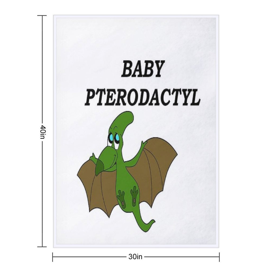 Baby Pterodactyl Wrinkle-free Throw Blanket