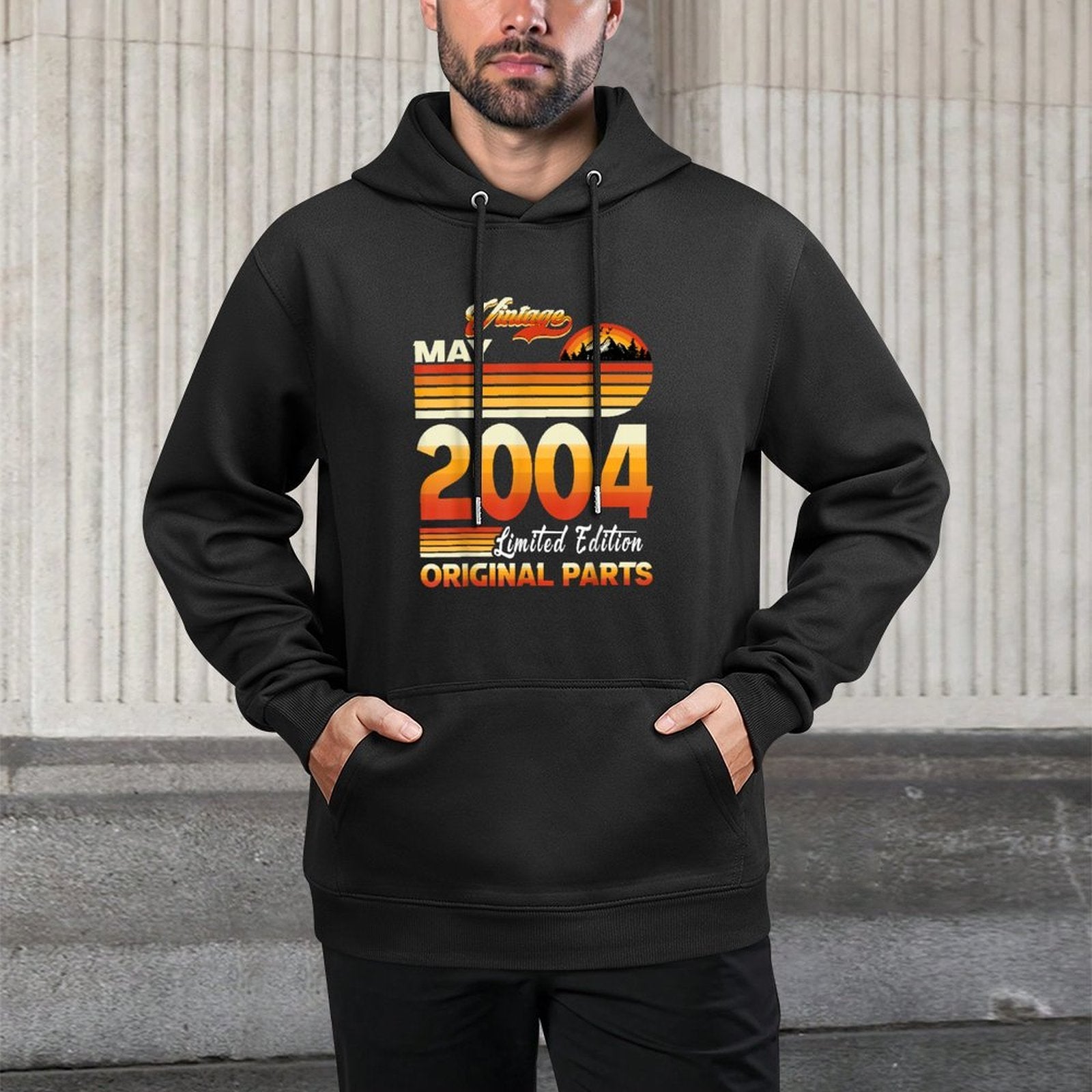 21 Years Old Retro Vintage May 2004 Funny 21st Birthday Casual Wear Hoodie