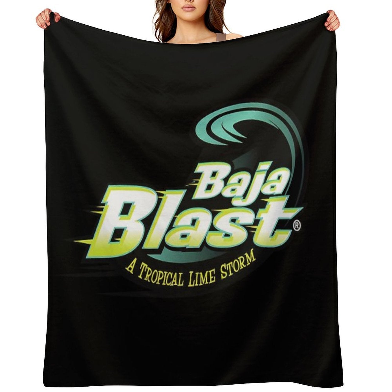 Baja Blast Plain Logo Compact Throw Blanket