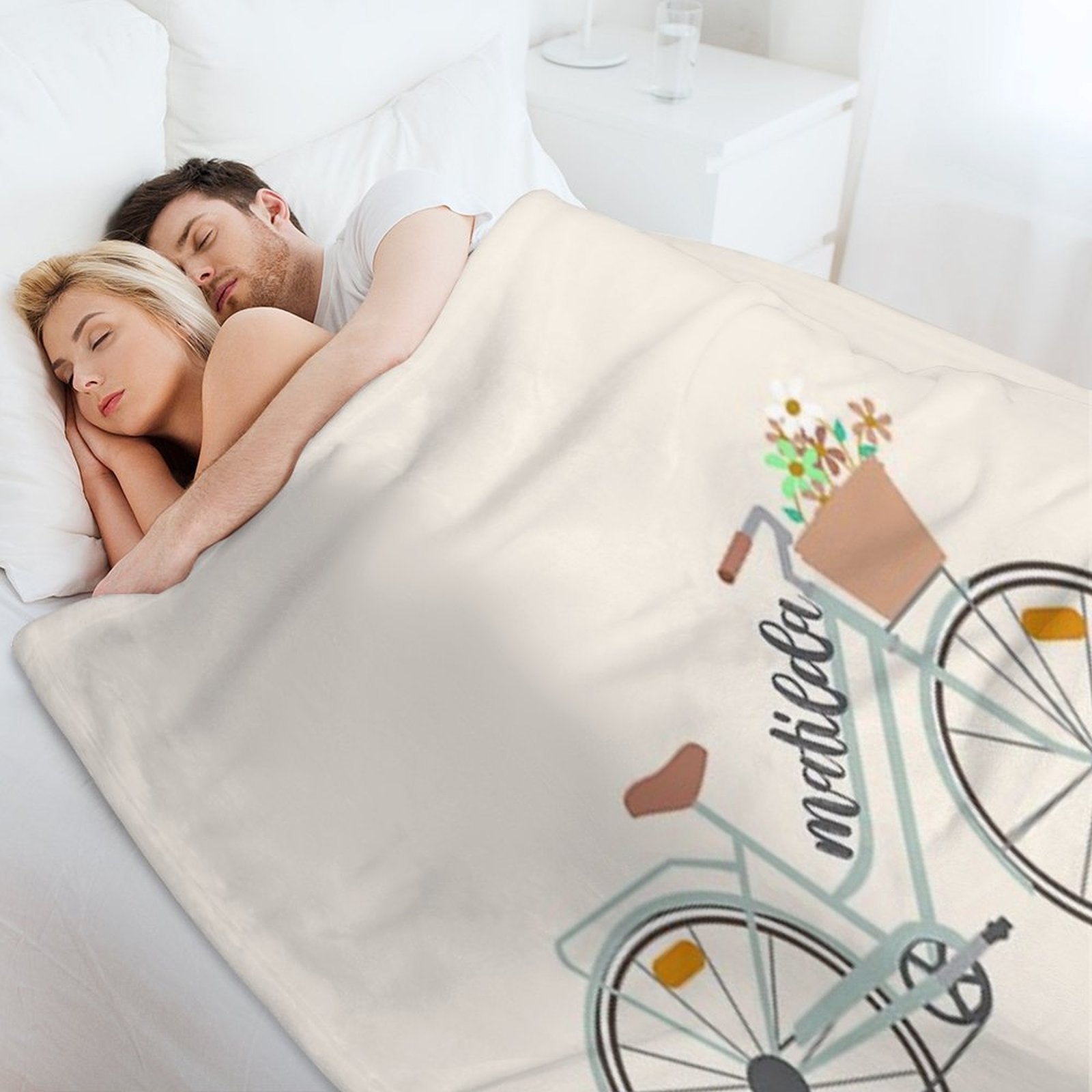 Matilda Bicycle Harry Styles Wrinkle-free Throw Blanket