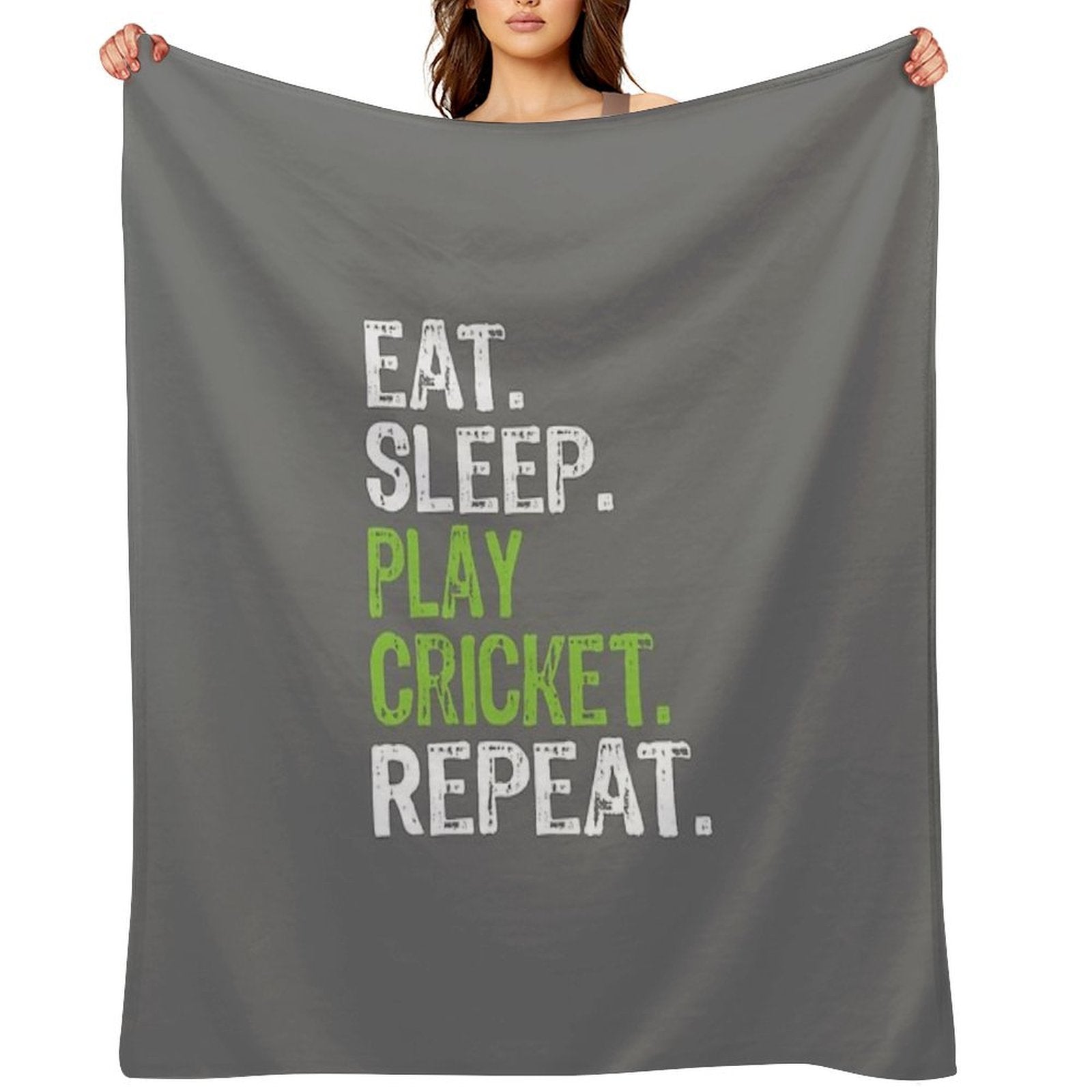 Best Eat Sleep Cricket Gift Design Quick-dry Throw Blanket
