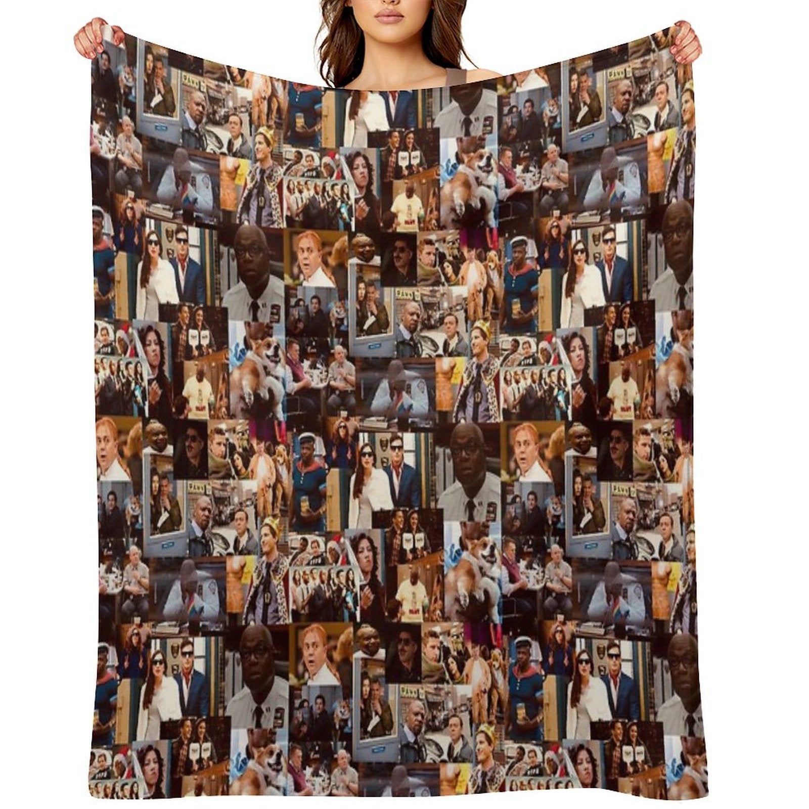 Brooklyn Nine Nine Collage Plush Throw Blanket