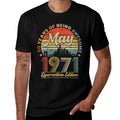 Womens 50th Birthday Decoration May 1971 Men Women 50 Years Old  Trendy Pattern T-Shirt