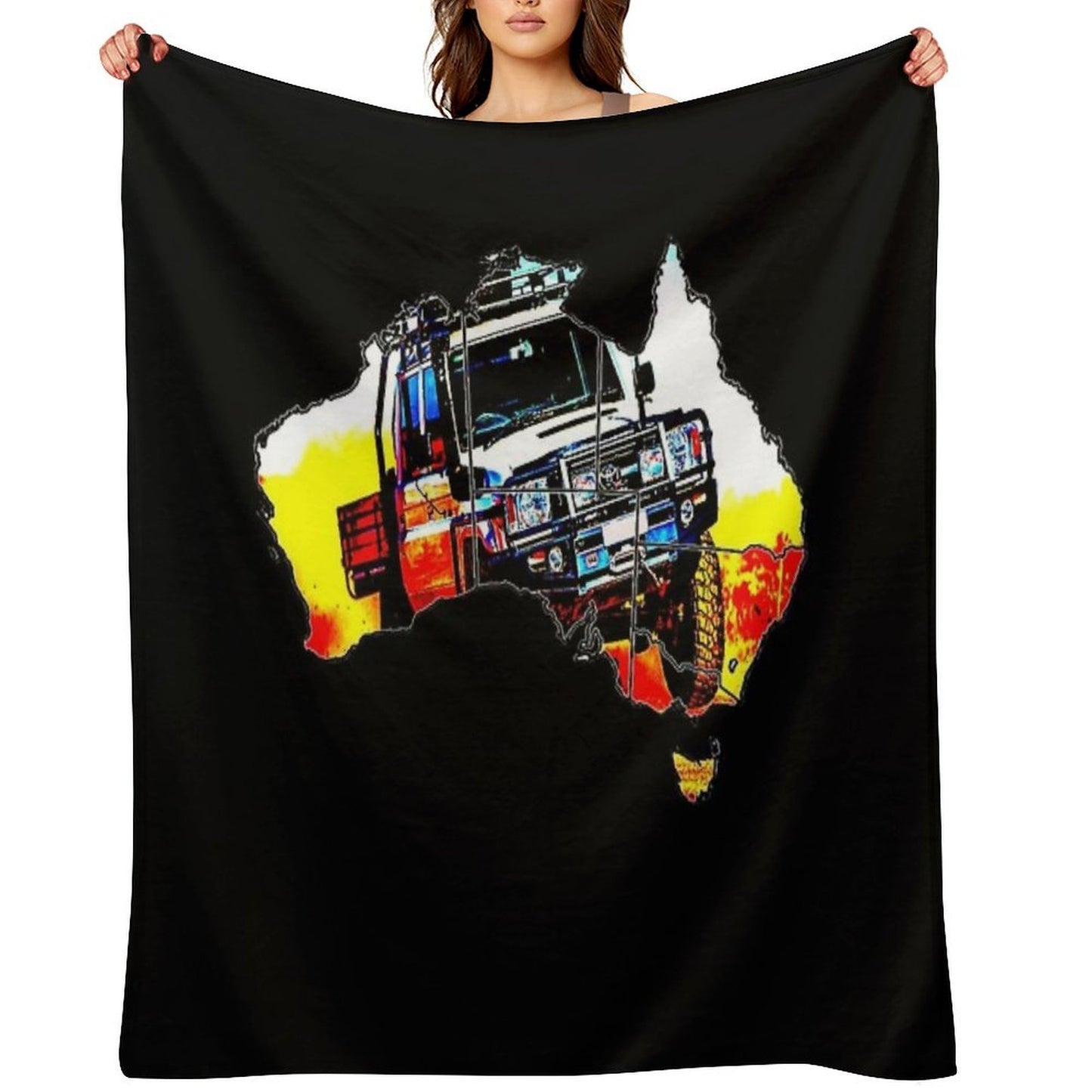 Toyota Land Cruiser 79 4wd 4x4 Lightweight Throw Blanket