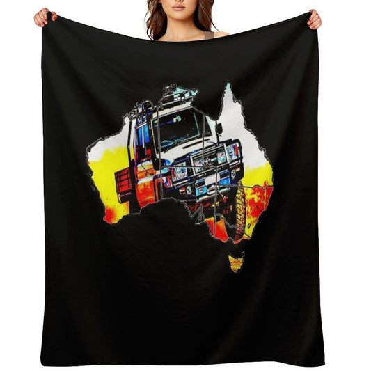 Toyota Land Cruiser 79 4wd 4x4 Lightweight Throw Blanket