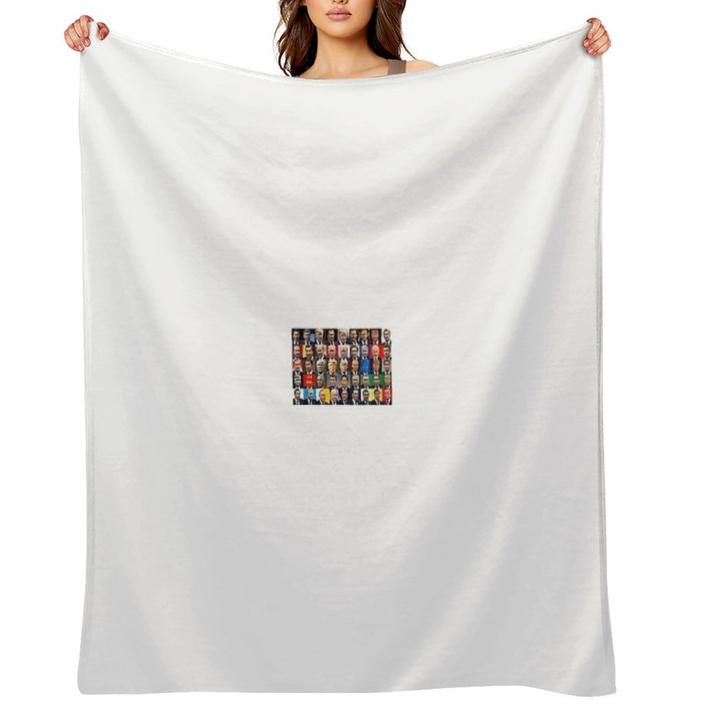 World Great Leaders Machine-washable Throw Blanket