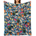 Blue Sushi All-season Throw Blanket