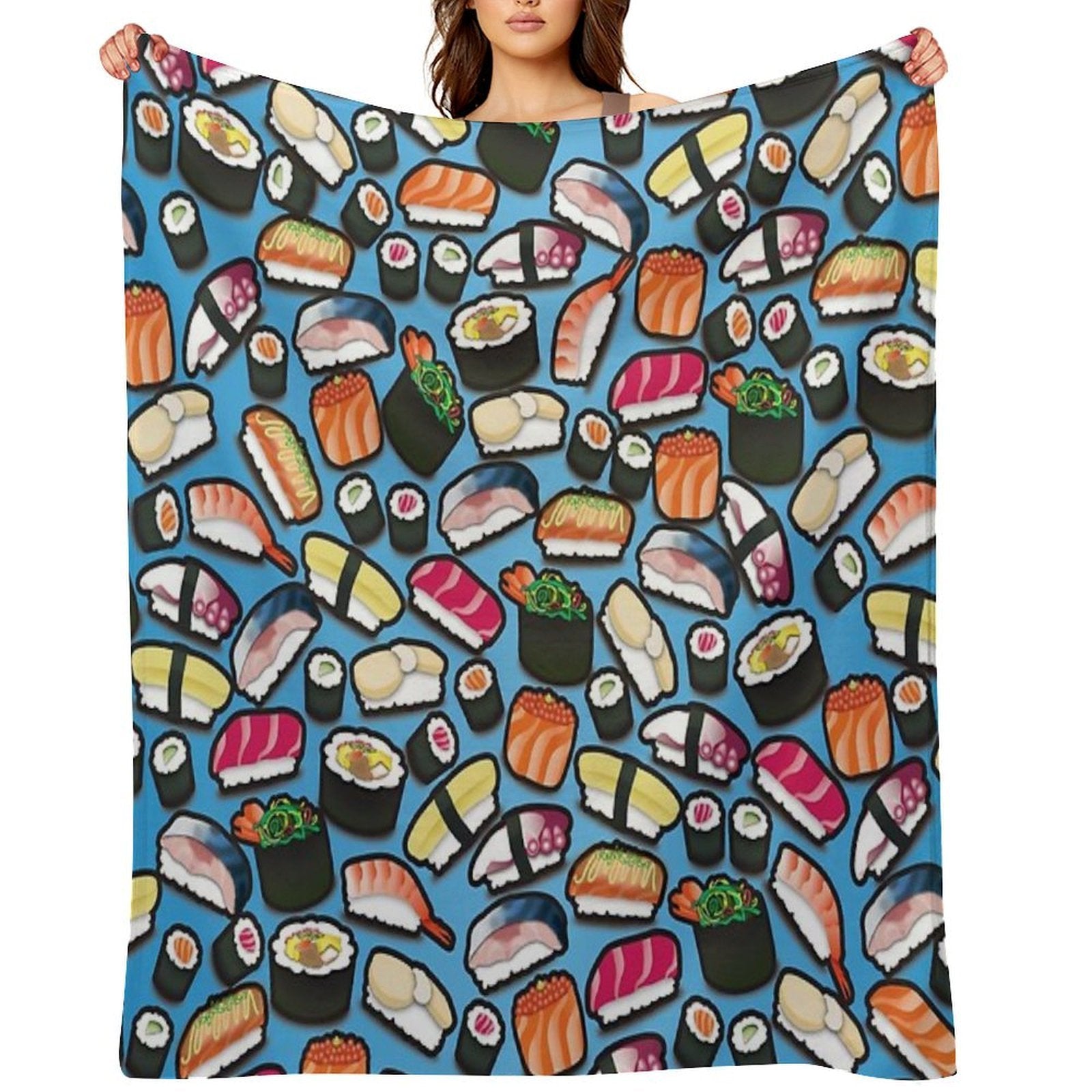 Blue Sushi All-season Throw Blanket