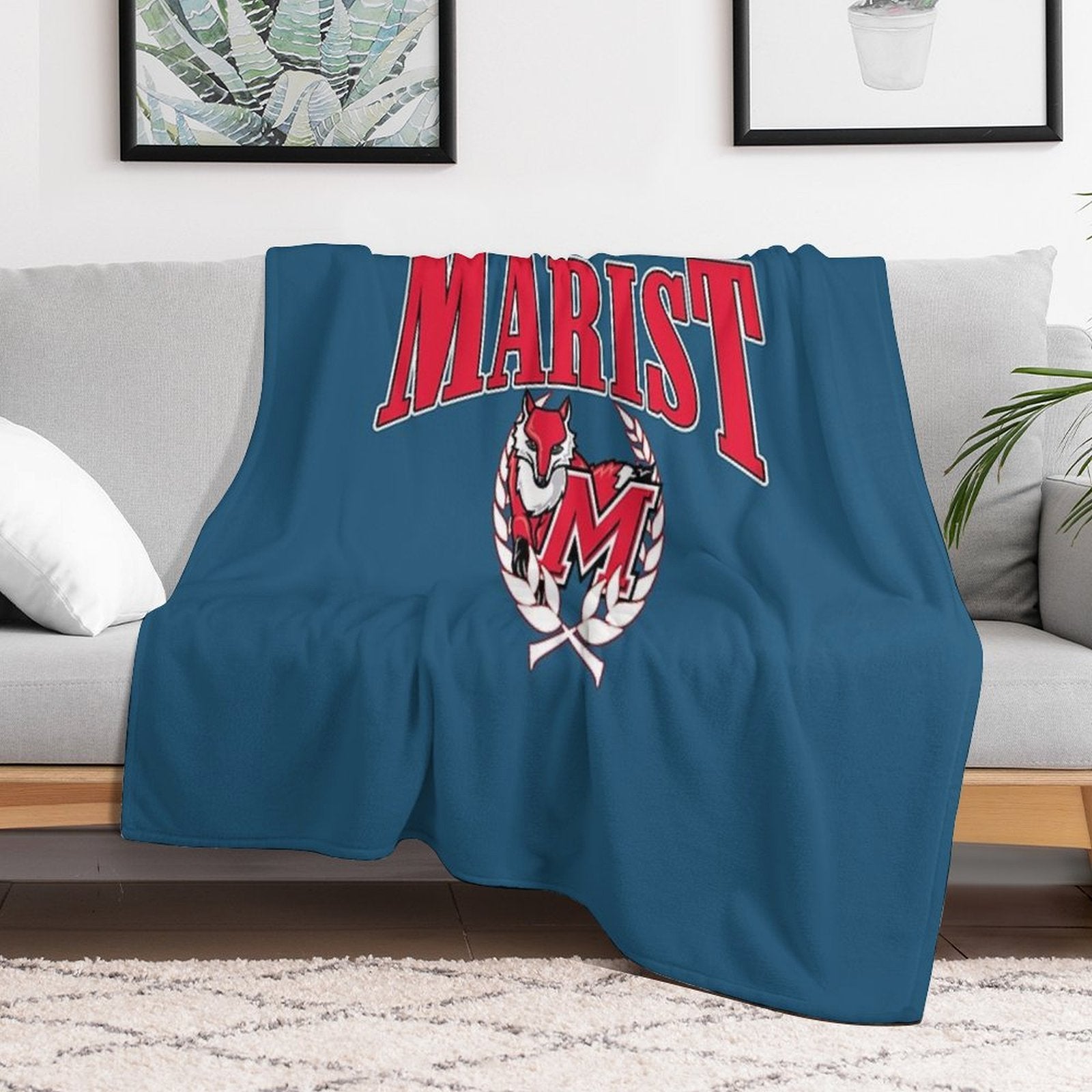 Marist College Vintage Arch Compact Throw Blanket