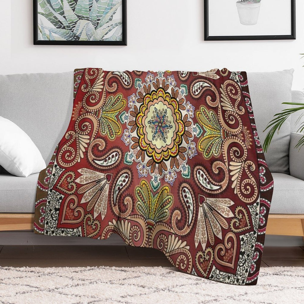 Paisley Retro Premium Throw Blanket