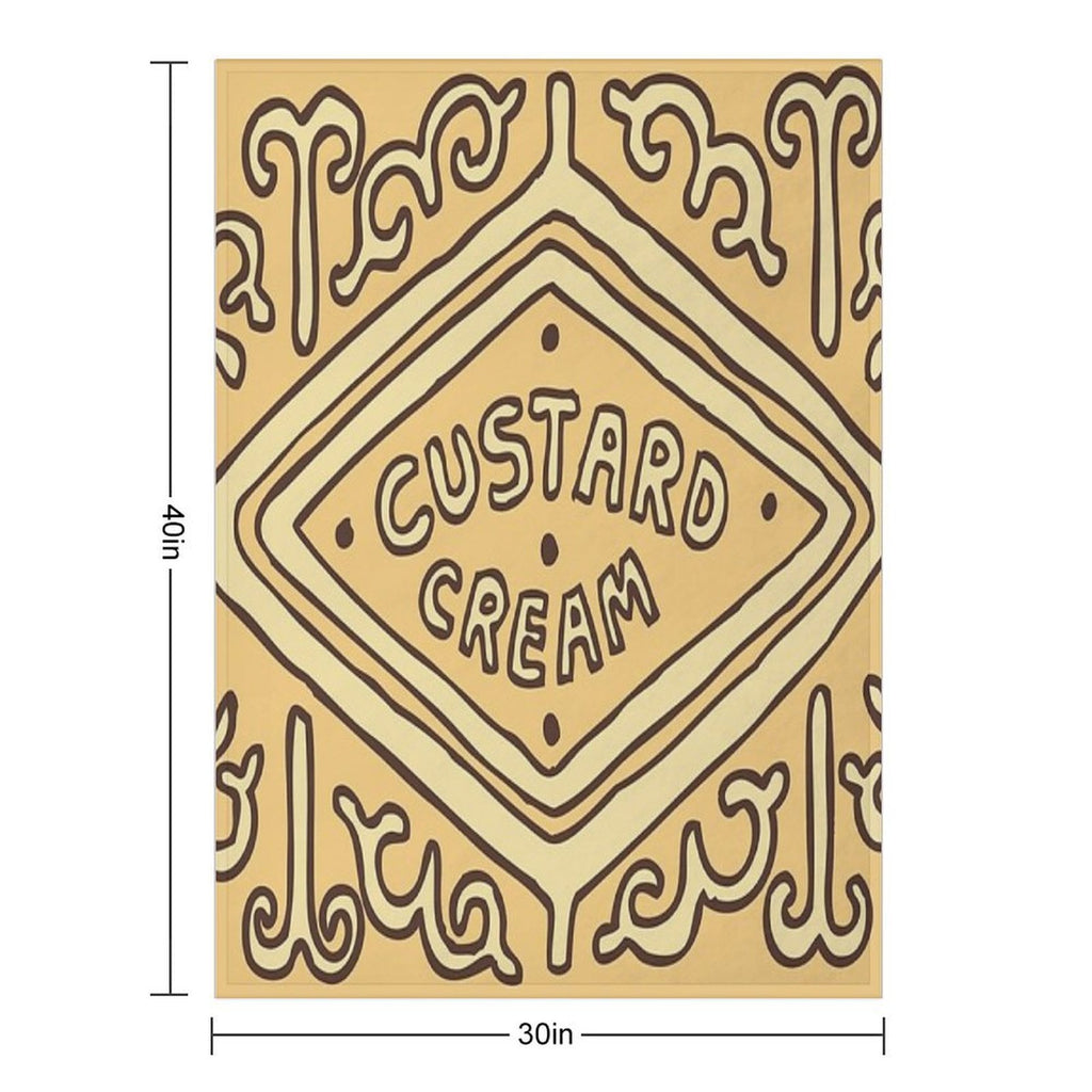 Custard Cream British Biscuit Comfort Throw Blanket