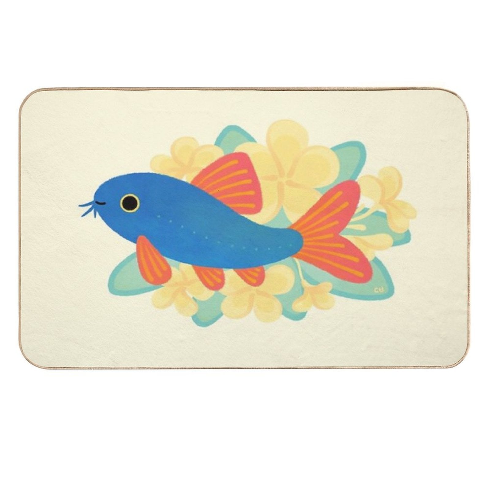 Blue Botia  High-Traffic Bath Mat