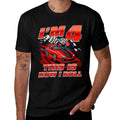 4 Year Old Race Car 4th Birthday Racecar Racing Boy Kids  Rolled Sleeves T-Shirt