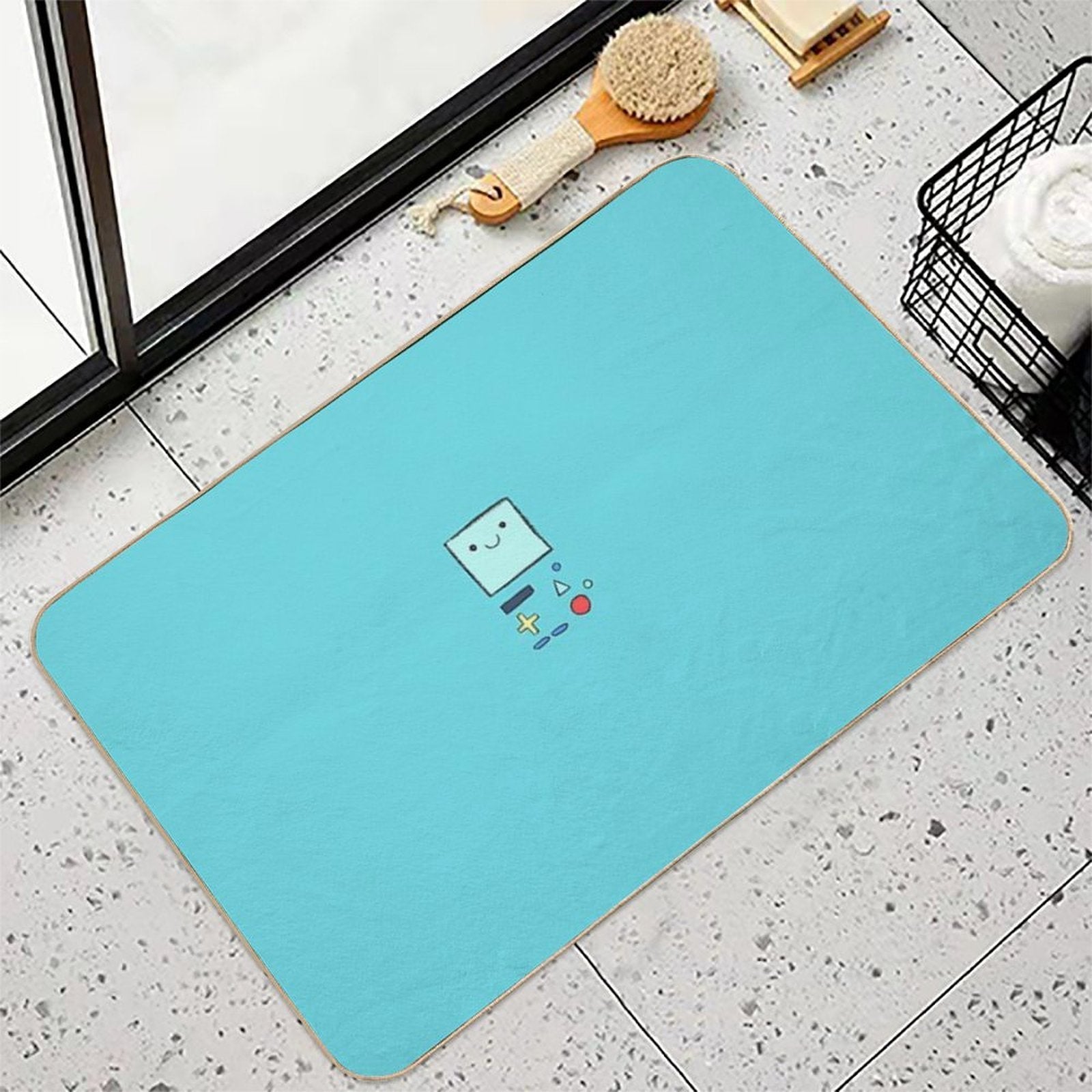 Cute, Handdrawn BMO  High-Traffic Bath Mat