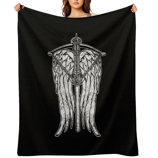 Angel Wings And Crossbow (Dirty) Compact Throw Blanket