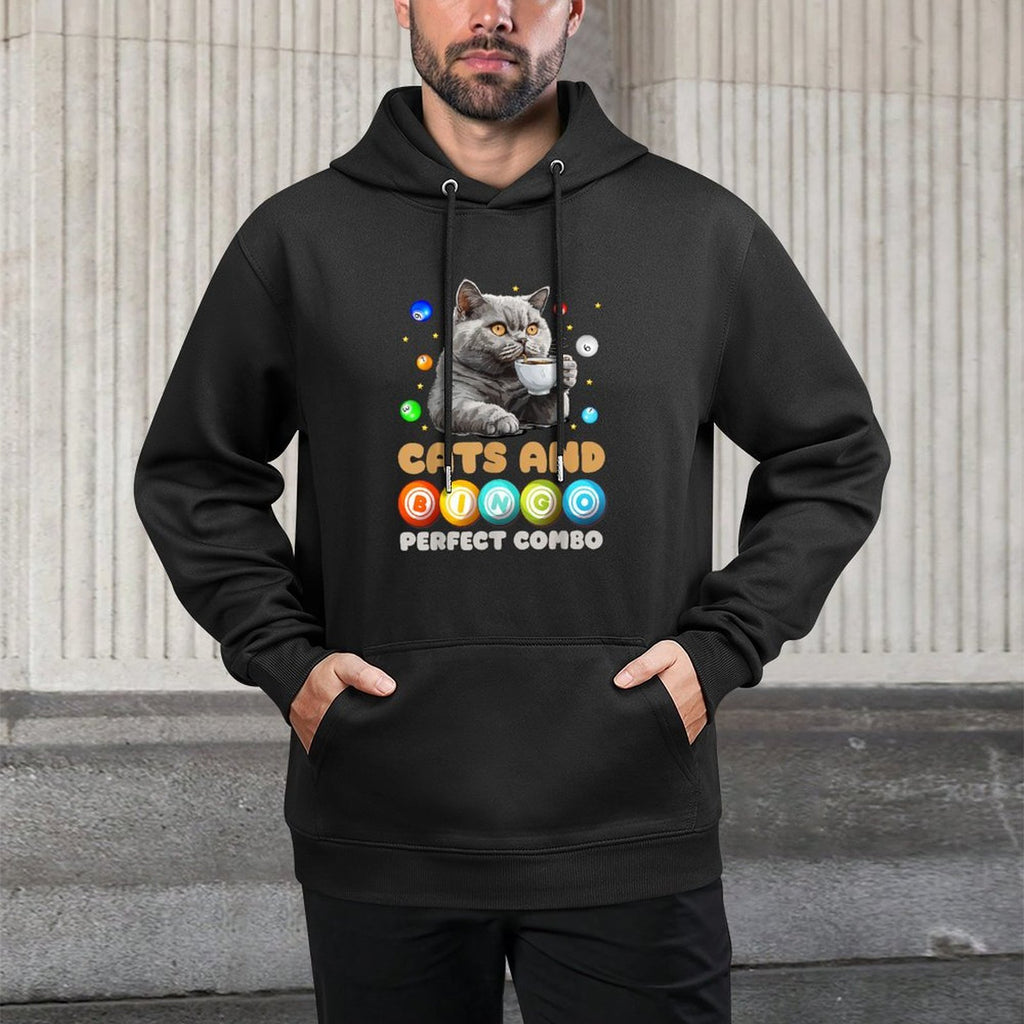 Bingo Player CATS AND BINGO PERFECT COMBO Funny Adjustable Hood Hoodie