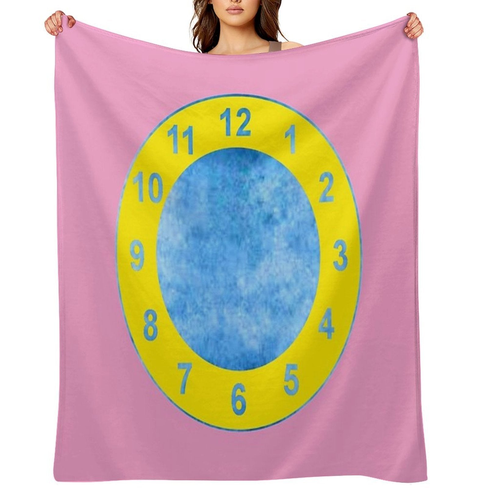 Clock Rug (The Big Comfy Couch) Travel-friendly Throw Blanket