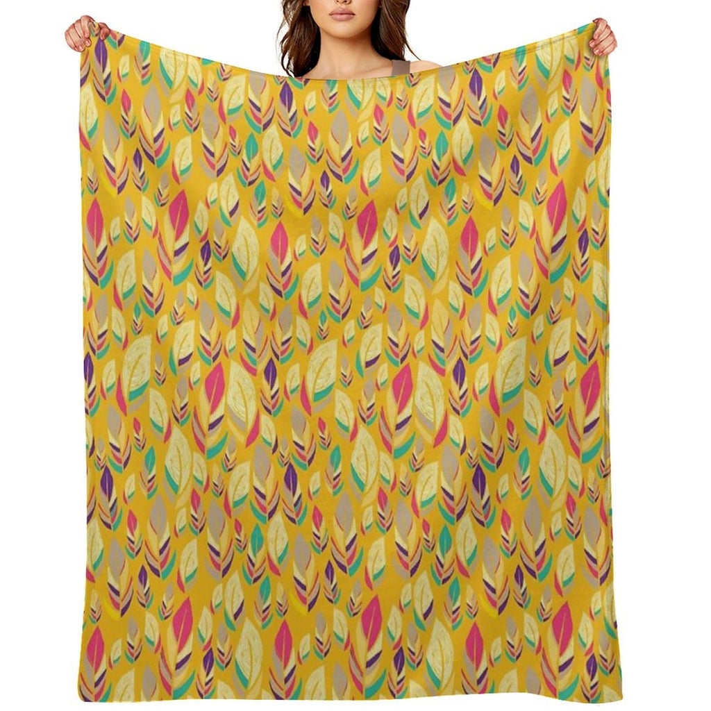 Dancing Feathers Machine-washable Throw Blanket