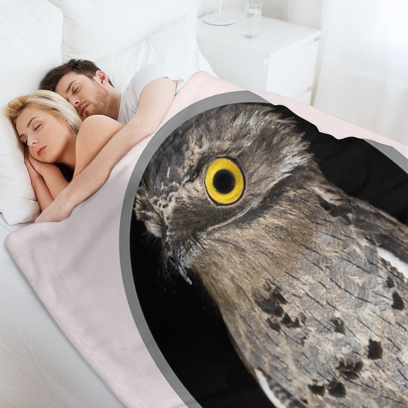 Potoo Bird Shrink-resistant Throw Blanket