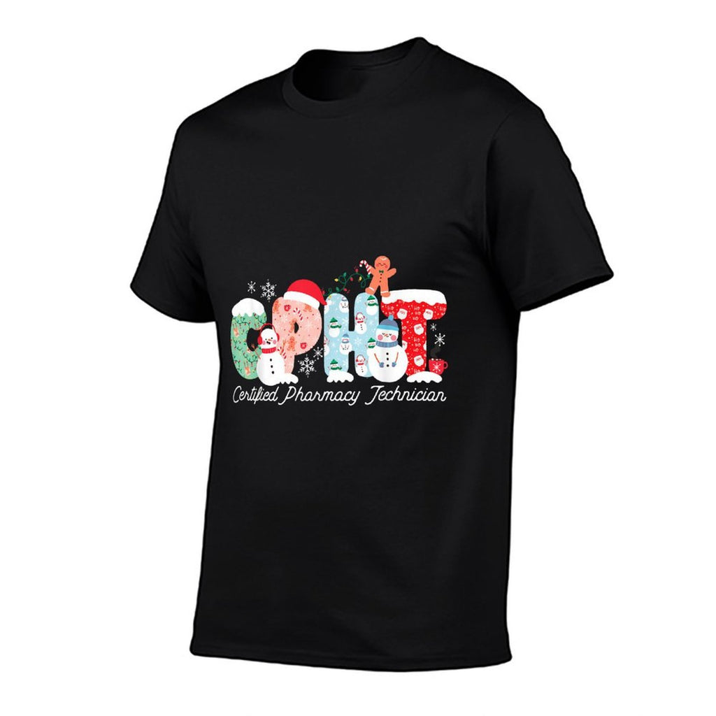 Pharmacy Tech Technician Pharmacist Student Christmas Cpht  Wrinkle-resistant T-Shirt