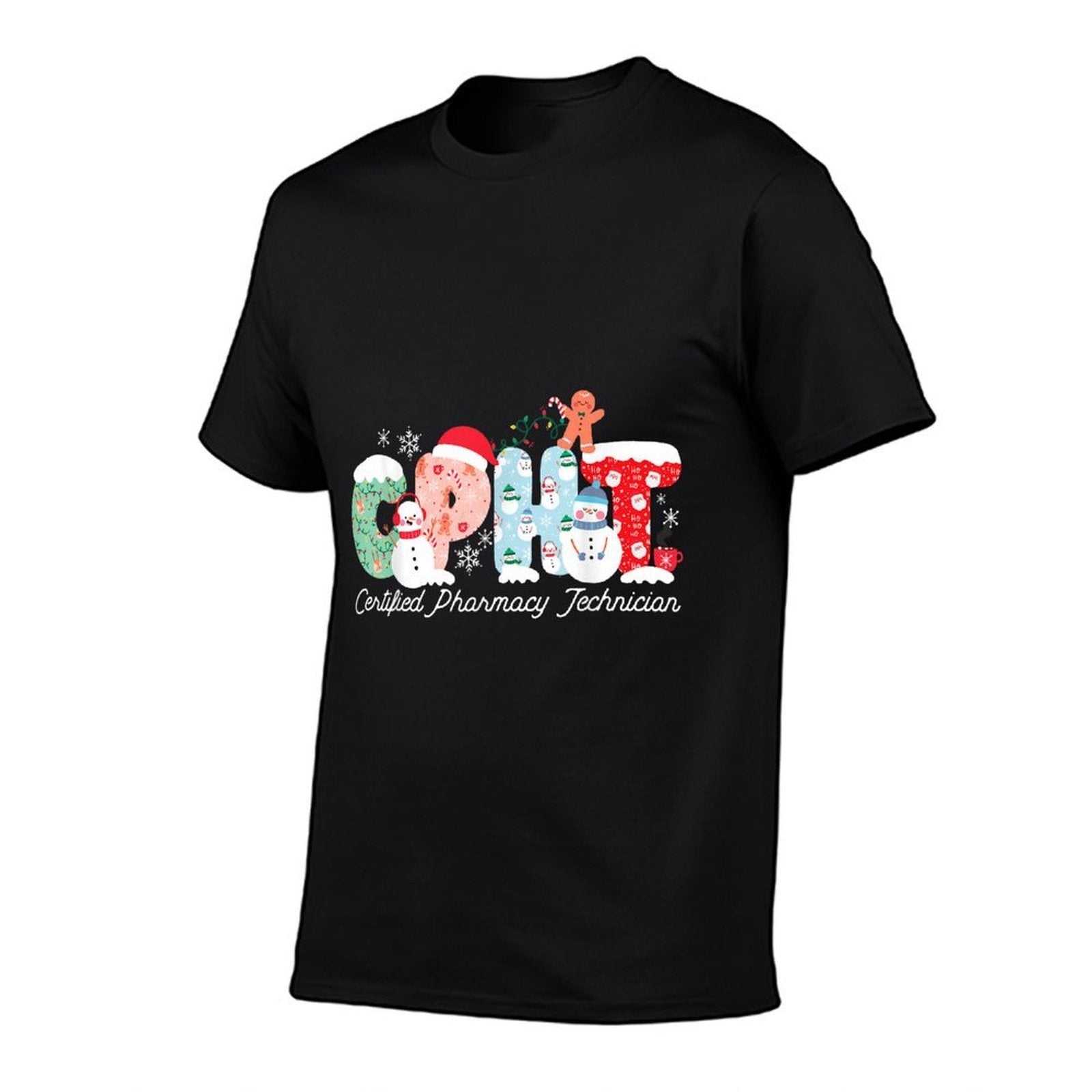 Pharmacy Tech Technician Pharmacist Student Christmas Cpht  Wrinkle-resistant T-Shirt