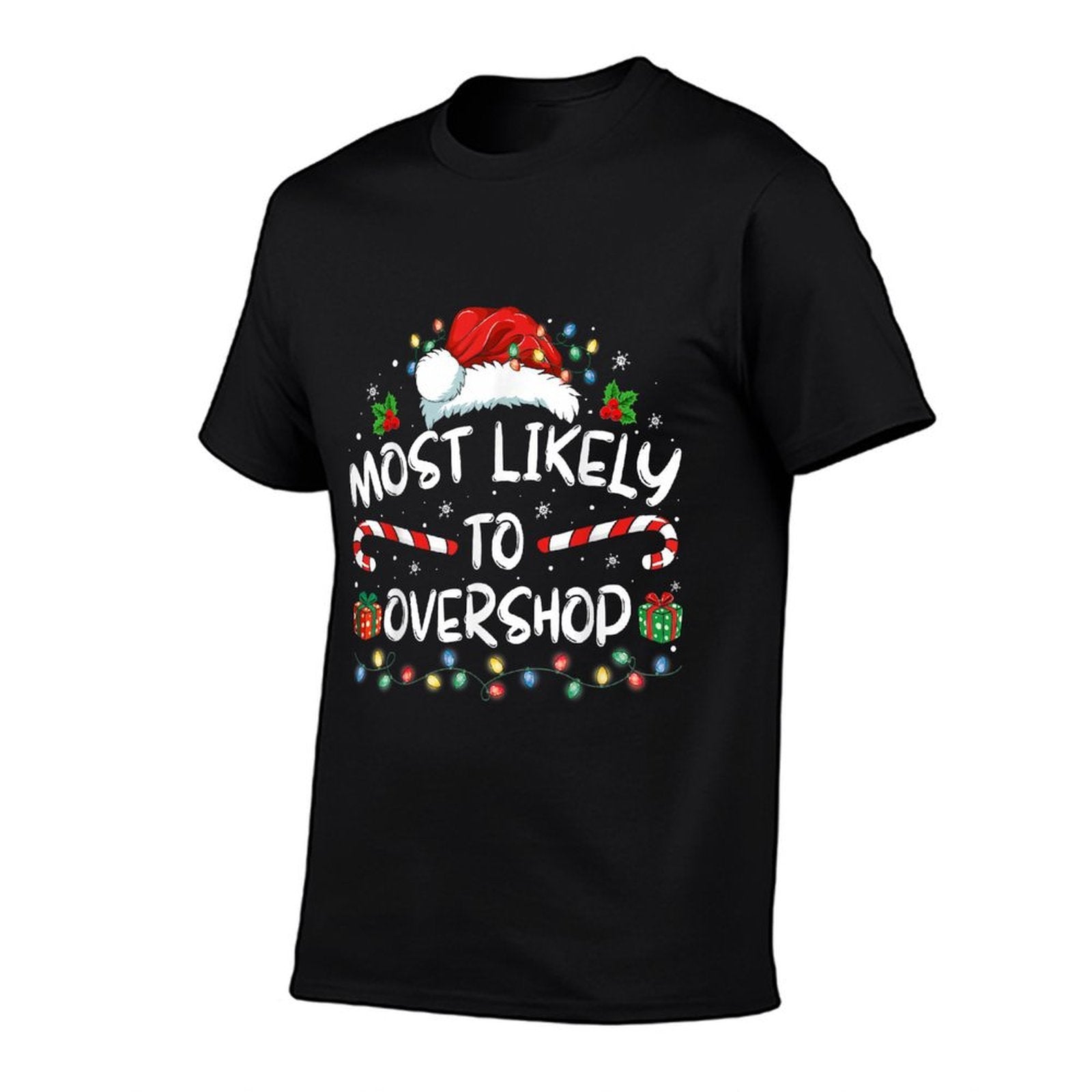 Most Likely To Overshop Shopping Family Crew Christmas  Fade-proof Color T-Shirt