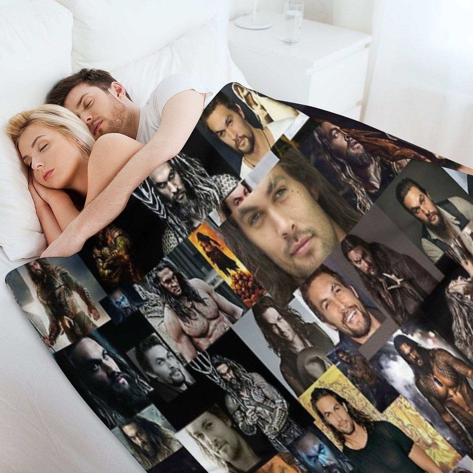 Jason Momoa Abstract Collage Compact Throw Blanket