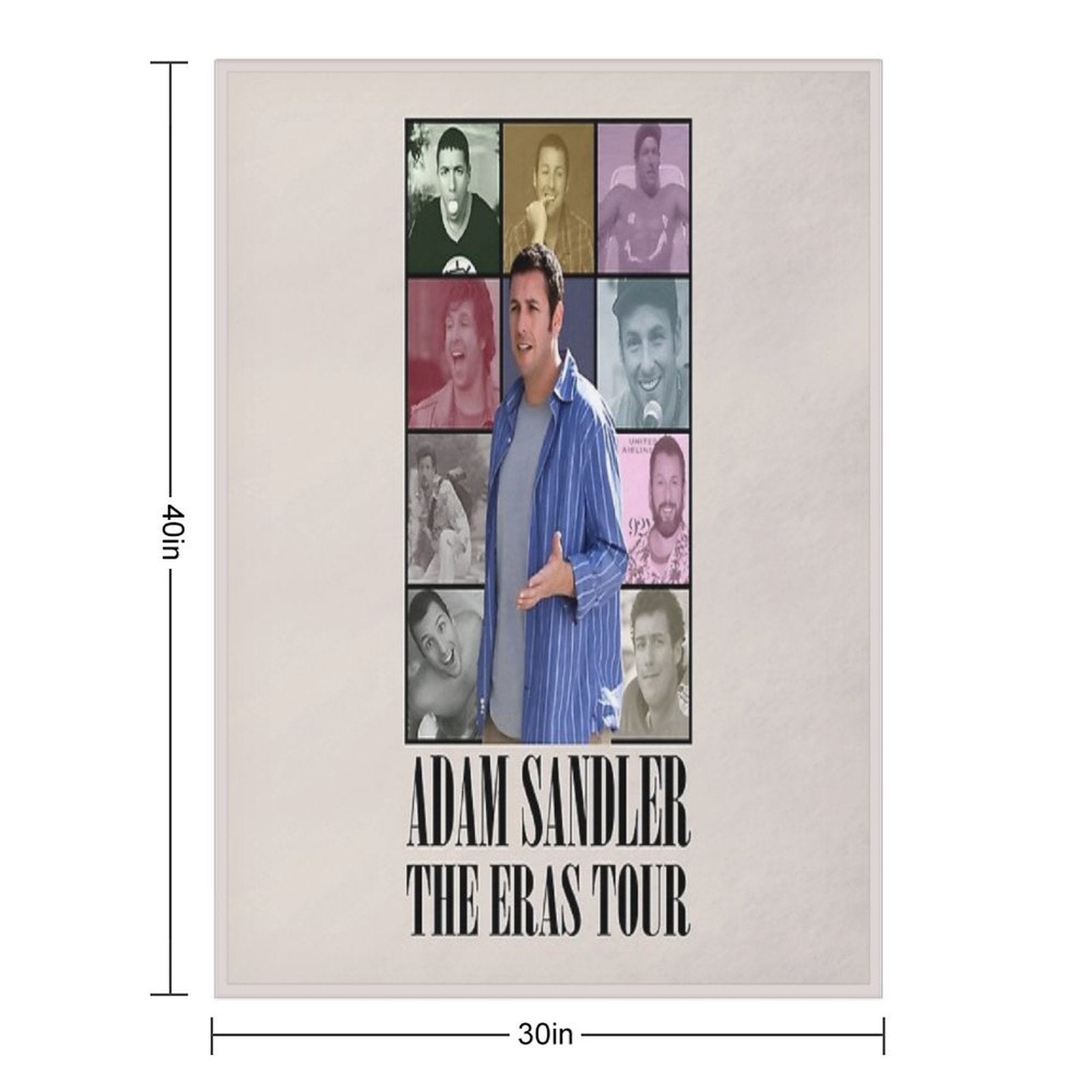 Adam Sandler The Eras Tour T-Shirt, In My Adam Sandler Era Eco-conscious Throw Blanket