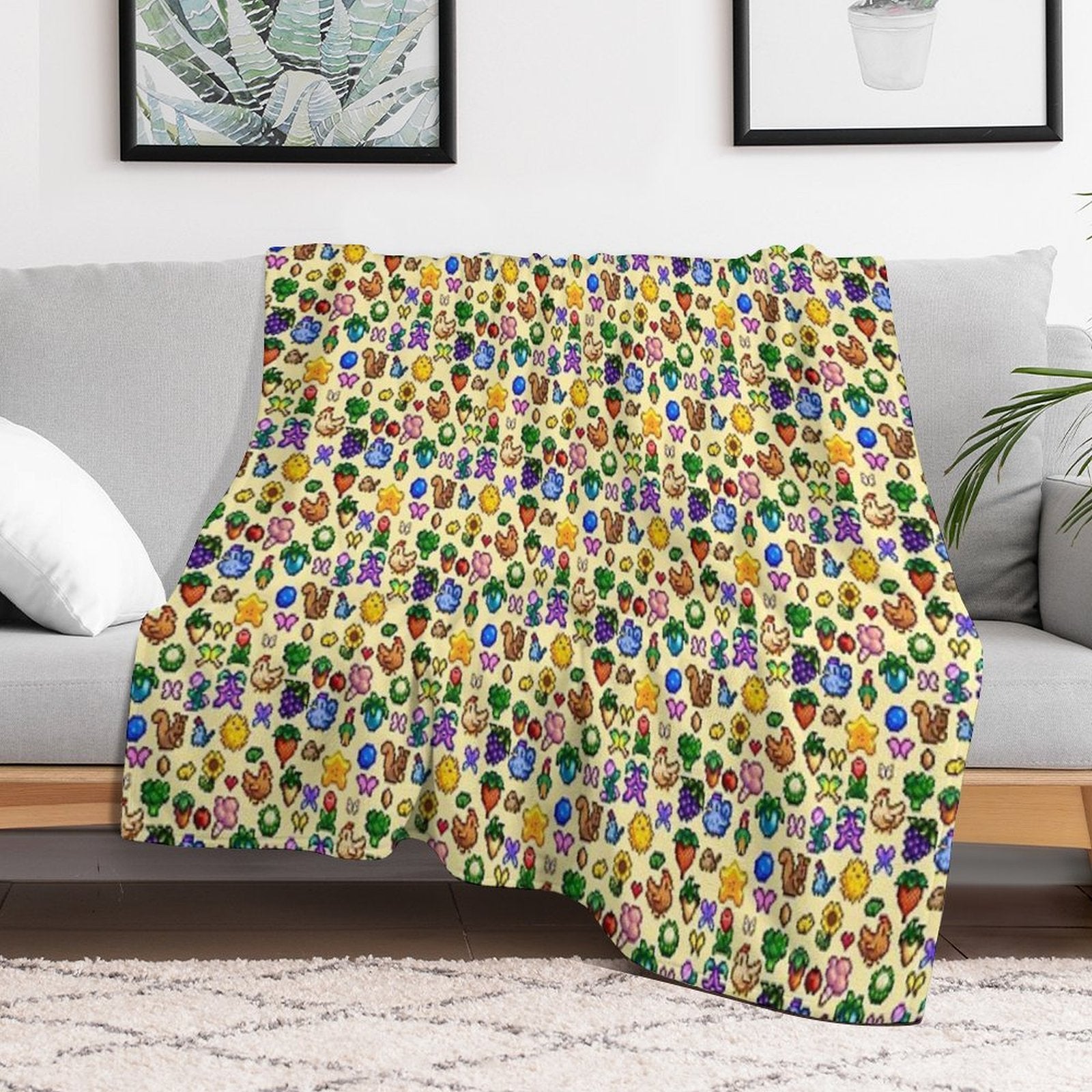 Stardew Valley Eco-conscious Throw Blanket