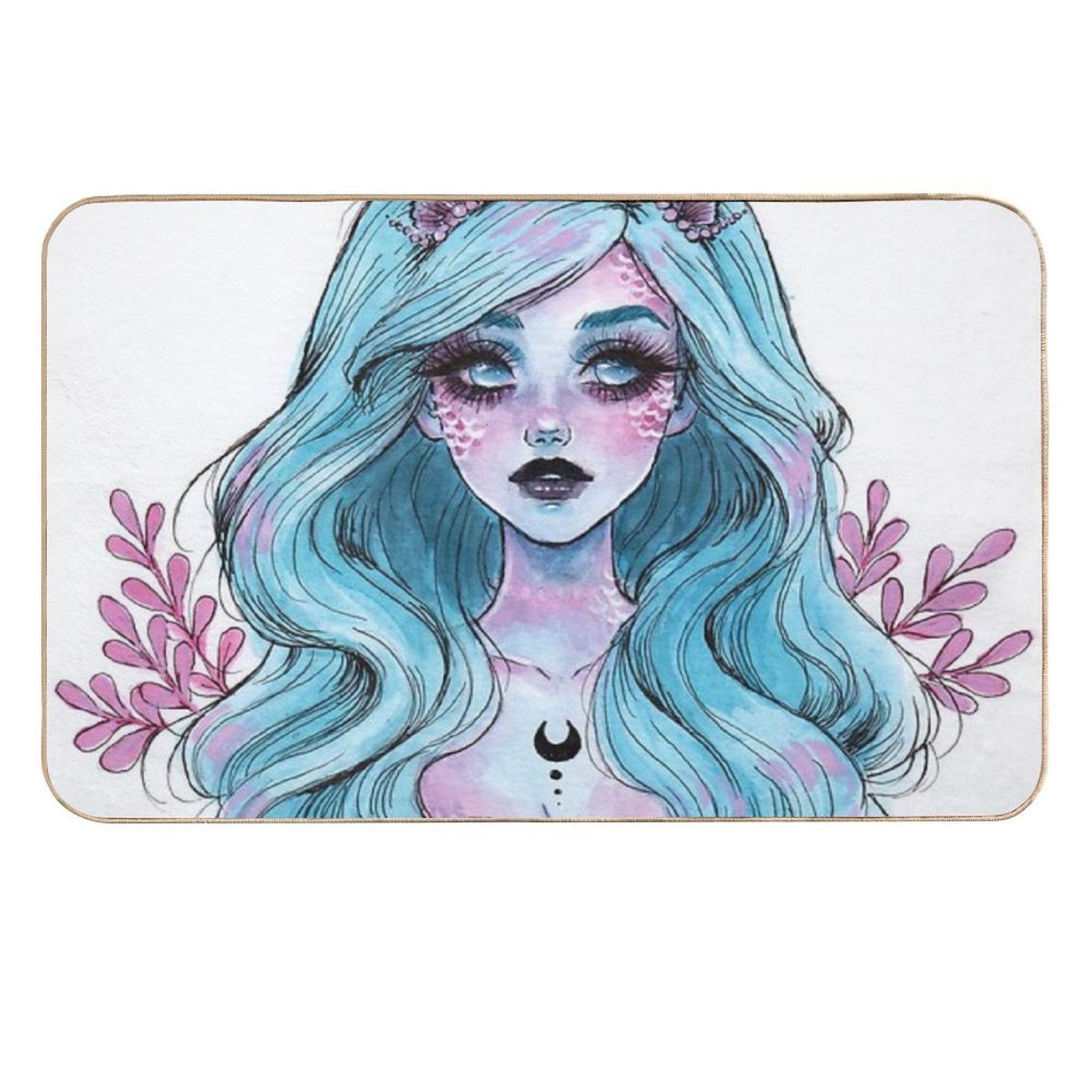 Pearlescent Mermaid  Easy To Clean Bath Mat