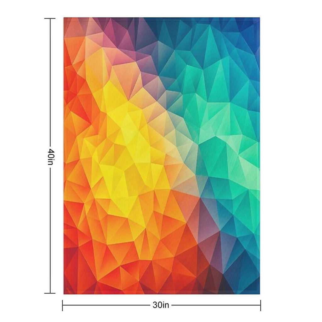 Abstract Multi Color Cubizm Painting Multi-functional Throw Blanket