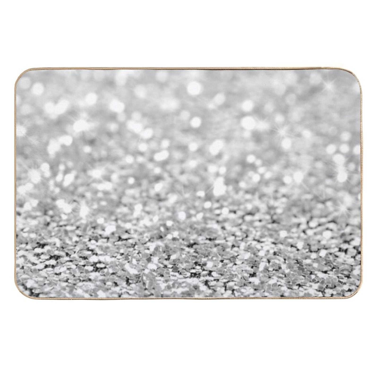 Sparkle Silver Crystals  Non-Slip Bath Mat