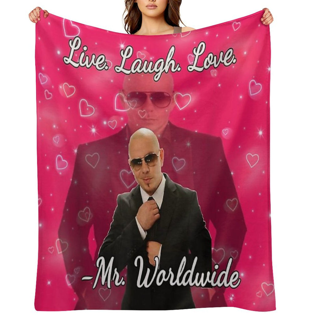 Mr Worldwide Pitbull Valentine Velvety-soft Throw Blanket