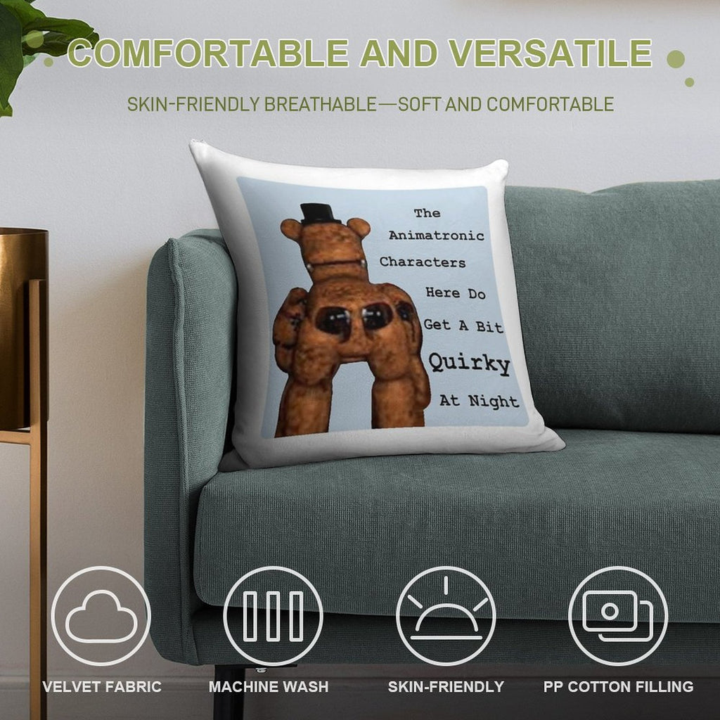 Quirky Animatronics Soft Skin-Friendly Throw Pillow