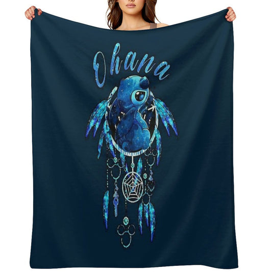 Stitch Ohana Stitch Ohana Means Family Poster All-season Throw Blanket