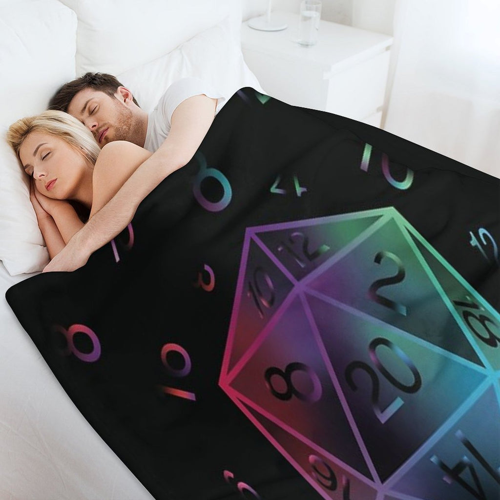 D20 Dungeons And Dragons Dice Machine-washable Throw Blanket