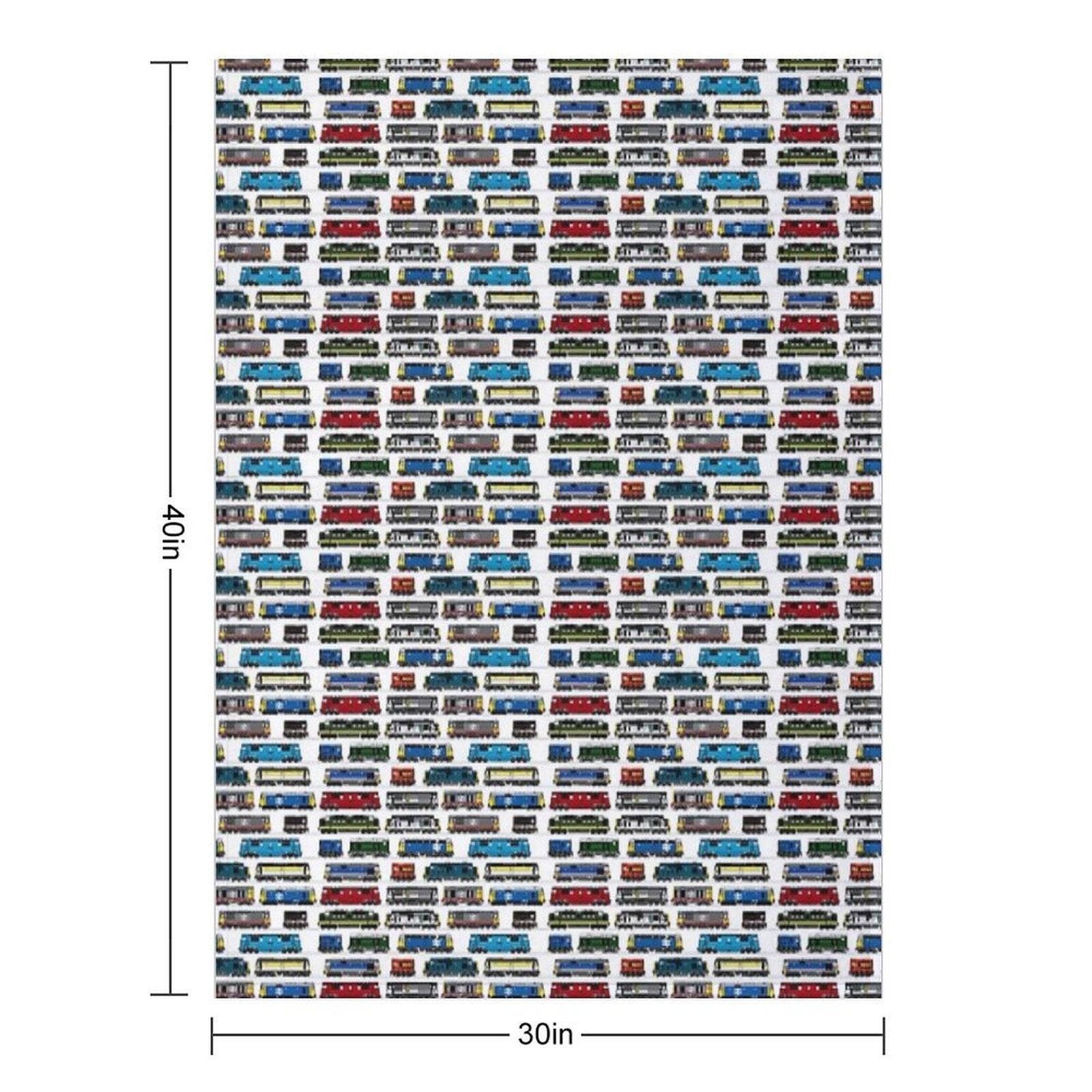 Diesel Locomotive Print Sustainable Throw Blanket