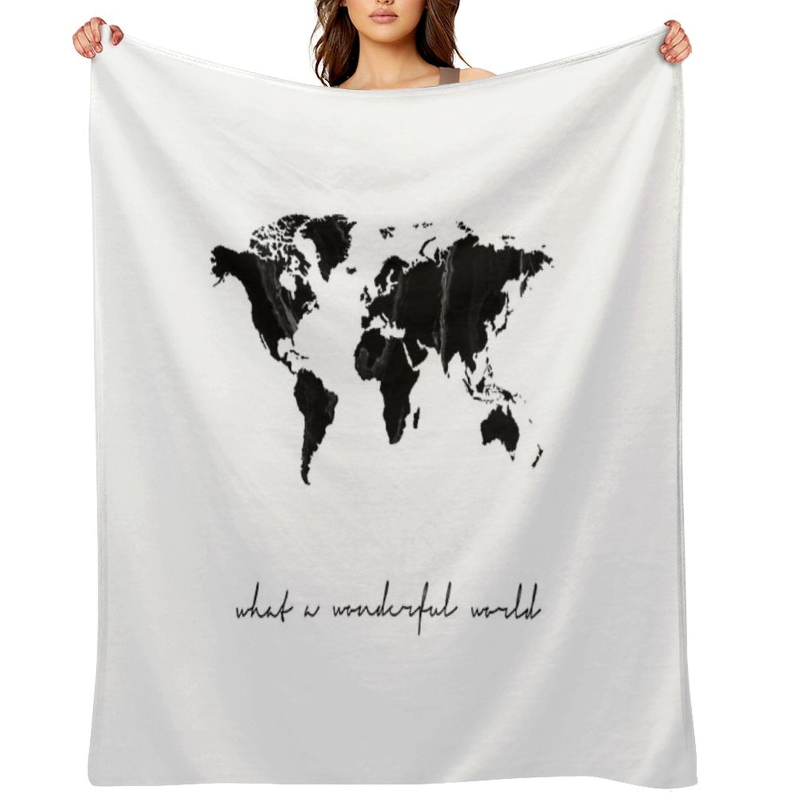 World Map Print, Scandinavian, Nordic, Marble, Fashion Print, Scandinavian Art, Modern Art, Wall Art, Print, Minimalistic, Moder Versatility Throw Blanket