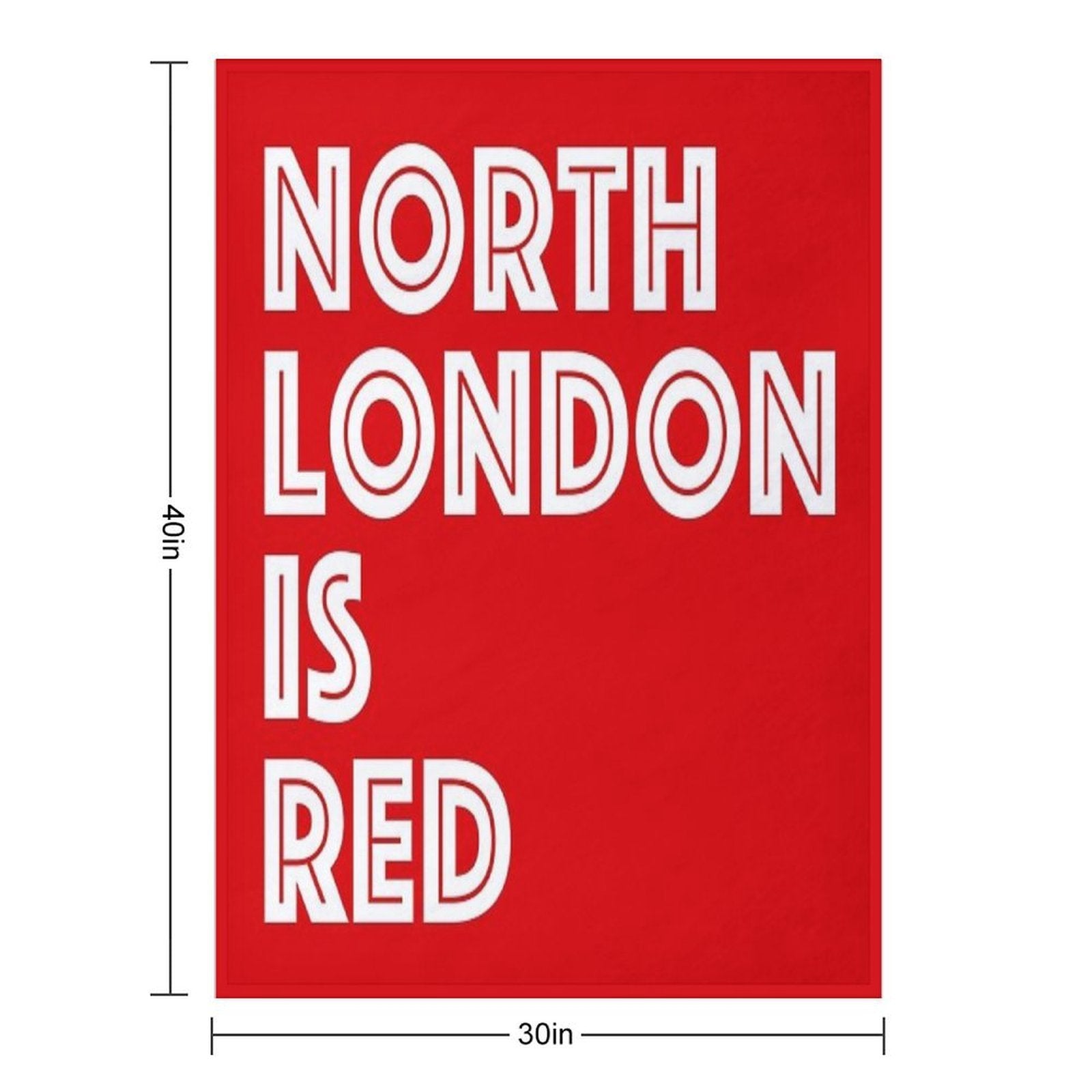 North London Is Red Machine-washable Throw Blanket