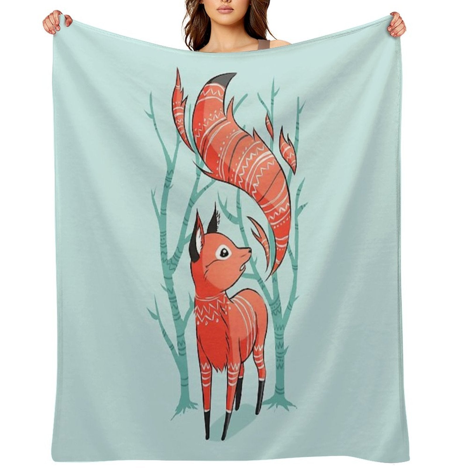 Winter Fox Velvety-soft Throw Blanket