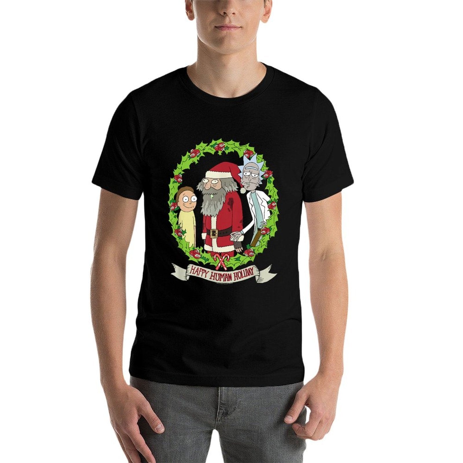 Rick And Morty Happy Human Holiday Morty Ruben Rick T-shirt  Odor-resistant T-Shirt