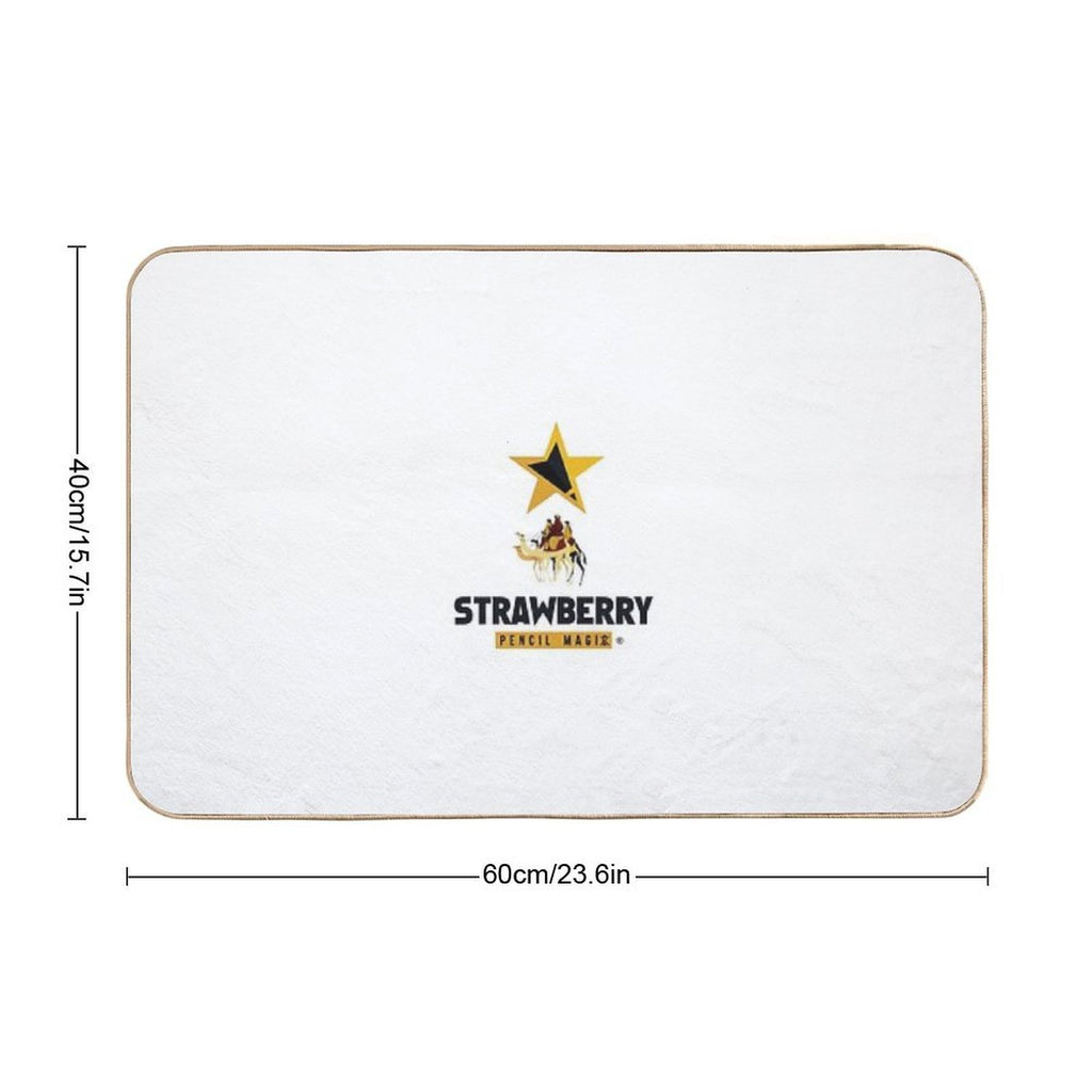 Strawberry Pencil Magic  Anti-Trip Bath Mat
