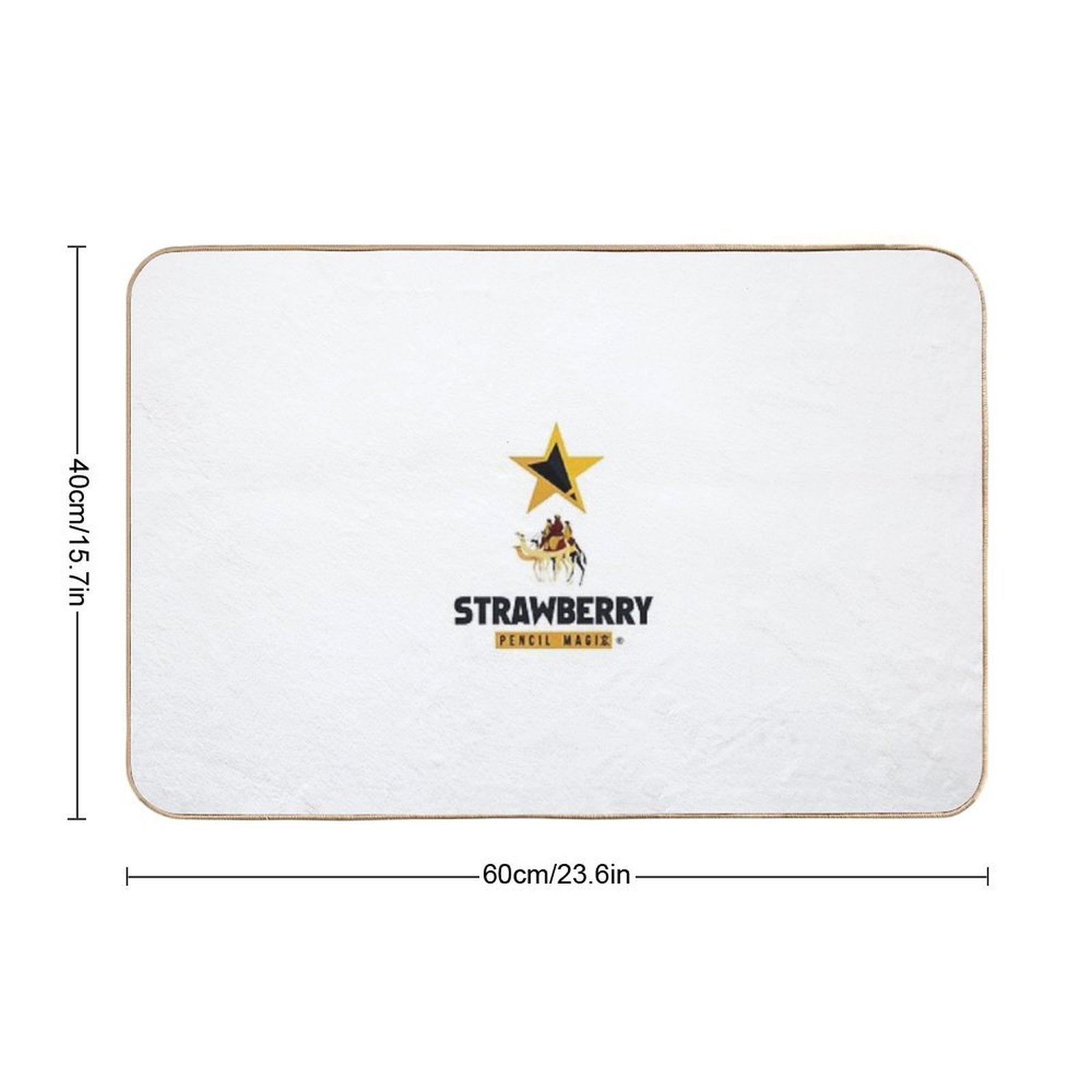 Strawberry Pencil Magic  Anti-Trip Bath Mat