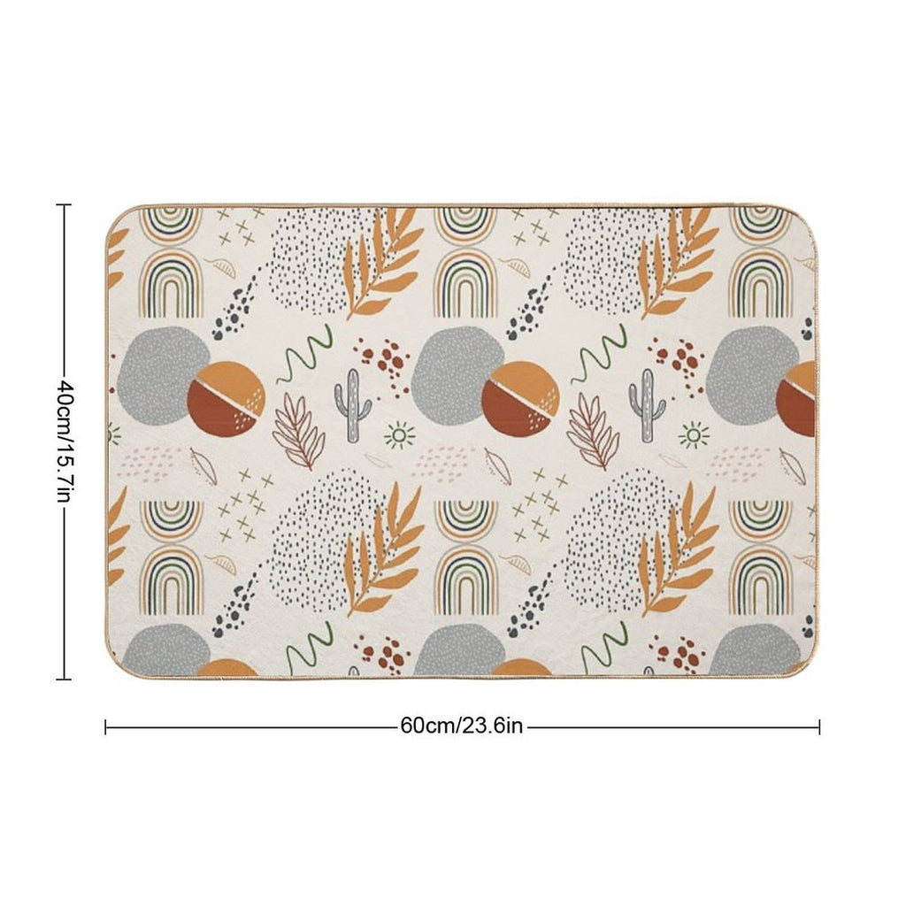 Fun Boho  Stain-Proof Bath Mat